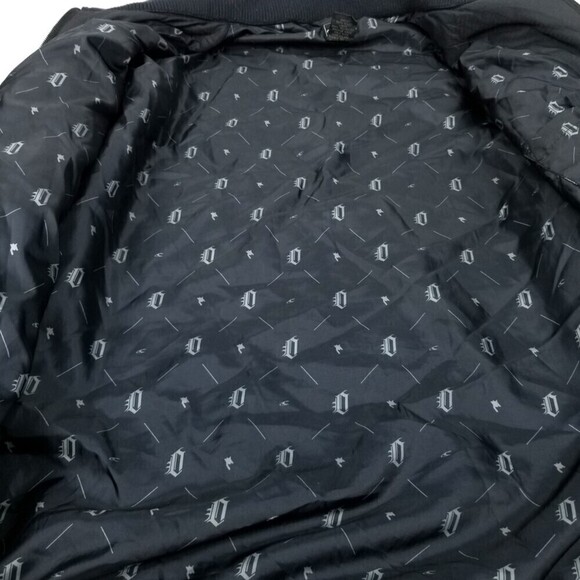 O'Neill Quilted Zip Bomber‎ Ribbed Knit Surf Jacket Mens Large Blue Black - Picture 7 of 7